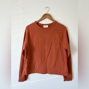Universal Threads Women’s Cotton Sweatshirt Medium Orange Pumpkin Spice